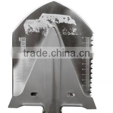 Newest Chinese Patented Outdoor Equipment Camping&Hiking Stainless Folding Survival Shovel as Hoe,axe,saw photo-2