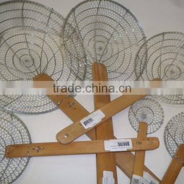 Hot Sale Stainless Steel/zink Plated Metal Noodle Skimmer With Bamboo Handle photo-3