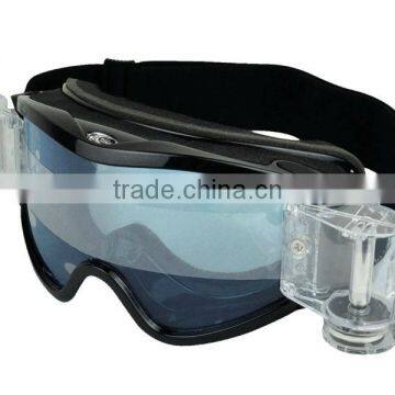 Profession fashion 100% anti-uv fog free motorcycle goggles