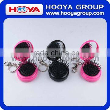 Comb With Circular Key Chain Folding Mirror