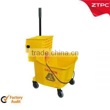 Plastic COPP cleaning mop wringer bucket with 4 wheels