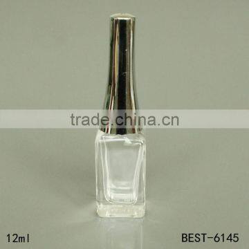 12 ml square small nail polish bottle design with cap