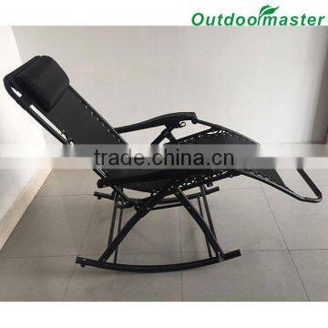 Backyard Lounge Porch Seat Zero Gravity Steel Folding Rocking Chair photo-2