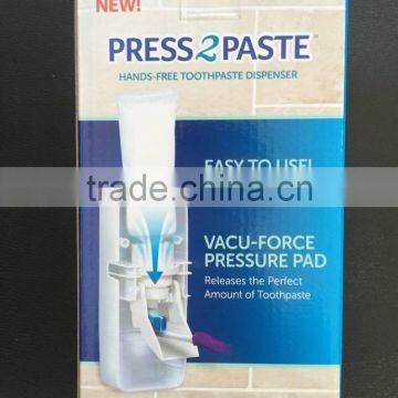 2016 as Seen on tv Hands Free Toothpaste Dispenser & Stick on Toothbrush Holder photo-2