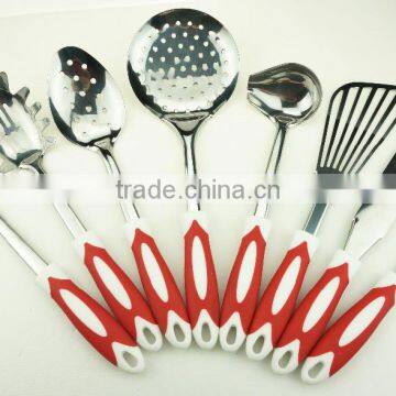 32012 Kitchen Maestro High Quality Stainless Steel With Rubber Coated Grip Utensil Set of 8 photo-2