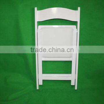 Cheap Wholesale White Wood Folding Wedding Chair With PVC Pad for Party Rental photo-5