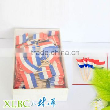 Wooden decorative flag picks