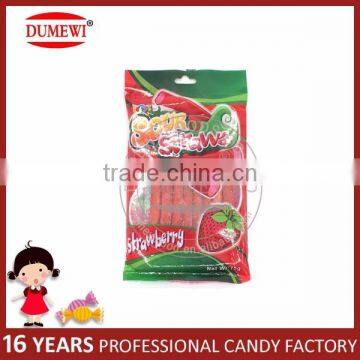 Sour Straws Center Filled Gummy Liquorice Candy photo-2