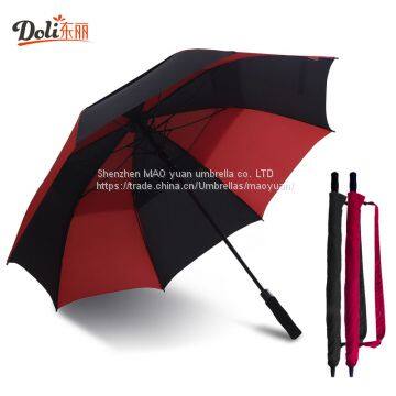 Dongli Double Layer Automatic Clear Umbrella Anti-ultraviolet Golf Umbrella Long Handle Advertising Welcome Umbrella Who photo-4