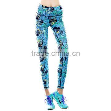 Custom Dry Fit Gym Fitness Leggings Spandex Printing Colorful Yoga Pants photo-4