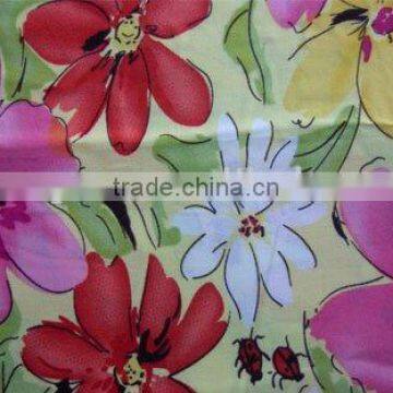 100% rayon challis flower print fabric with soft handfeel