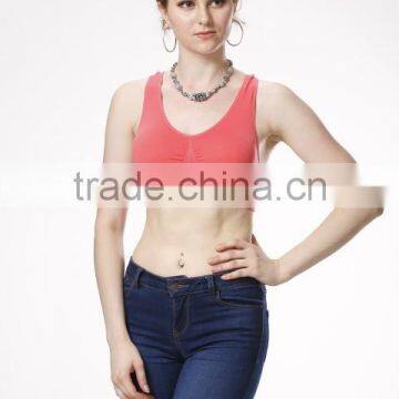 Zip Up Front Crop Bra Top/camisole tops