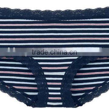 Women retro yarn-dyed panties underwear