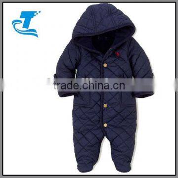 Royal navy baby ski wear boys quilted down suit one piece