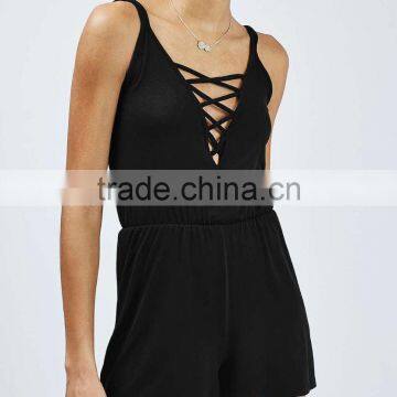 Latest Fashion Girl Lattice Front Women Pant Summer Shorts Sexy Playsuit photo-2