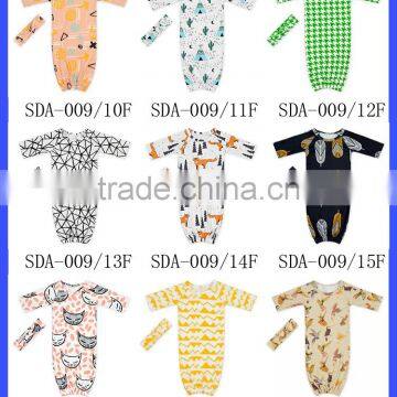 Wholesale 100% Cotton Kids 2pcs Sets Cute Animal Pattern Printed Baby Sleeping Bag With Headband photo-5