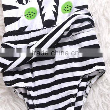 S60681B 2017 New Infant Baby Rompers Cotton Sleeveness Zebra Stripe Climbing Clothes photo-2