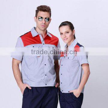 Juqian Mens Working Coverall Workwear Cotton Short Sleeve Summer Industrial Safey Work Uniforms photo-2