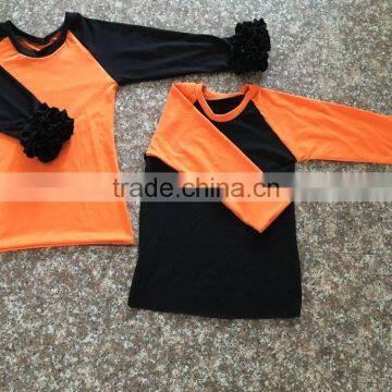 Plain Reglan Baby Girl Long Sleeve t Shirt Cotton Kids Clothing Ruffle Wholesale Bulk Reglan Halloween Shirt photo-3