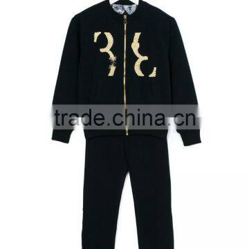 2017 New Style Children Fashion Contrast Pocket Tracksuit Baby Girl Boutique Clothing Sets Wholesale photo-4