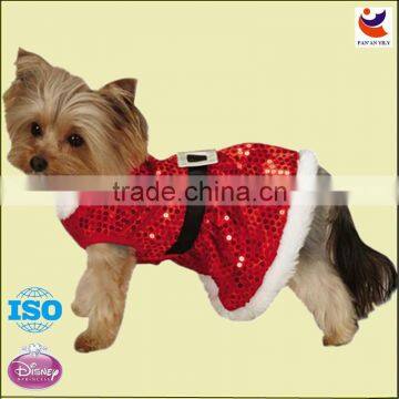 red sequin material pet clothing christmas dog costume pet clothes for dogs