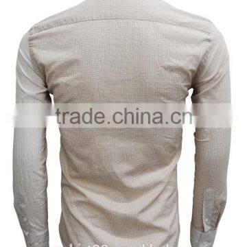 Latest Shirt Designs Fashional Linen&Cotton Special Contrast Slim Fit Shirts for Men photo-3