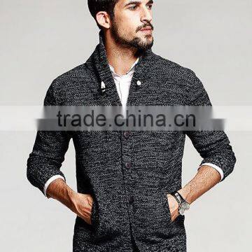 China Factory Thick Button Cardigan Winter Mens Sweater Design for Hot Sale photo-2