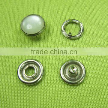 Best Selling Pearl Resin and Brass Combination Prong Type Snap Buttons photo-3
