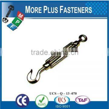 Made In Taiwan Galvanized Eye and Eye or Hook and Eye Turnbuckles Barrel Strainers or Tensioners DIN 1480 photo-5