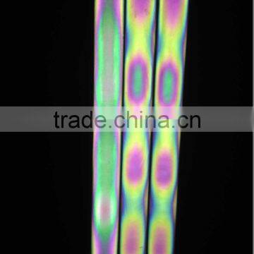 China Fashion Color Changing Rainbow Fabric,stretch Rainbow Reflective Fleece Fabric for Clothing photo-4