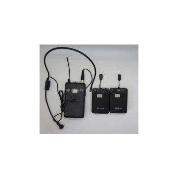 WUS069 Wireless Tour Guide Transceiver with Headset and Microphone for Guided Tours