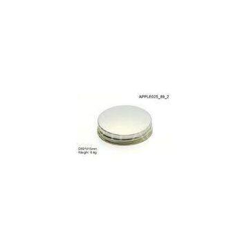 Bright Silver Aluminum Screw Caps H15mm With Embossing Logo