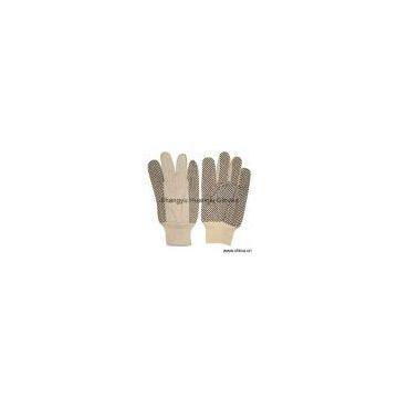 Sell Cotton Canvas Gloves with PVC Dots (Work Gloves)