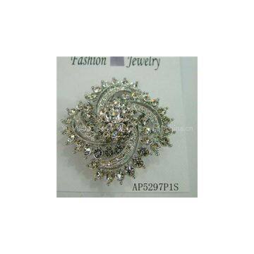 Gorgeous Flower Rhinestone Crystal Brooch Pin