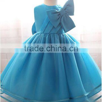 Lastest 1 Year Old Girls Birthday Dress Bow Tie Design Tulle Girls Party Dresses photo-5
