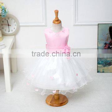 Summer little Girls cute butterfly splicing gauze princess party dress