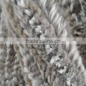 YR887 Hot Sale Knitted Rabbit Fur Blanket With Cushion Covers/Sofa Blankets photo-3