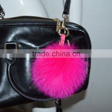 SJ747 China high quality fox fur pompom for decoration