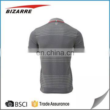 Factory Price Striped Cotton Polo t Shirt Men's photo-2