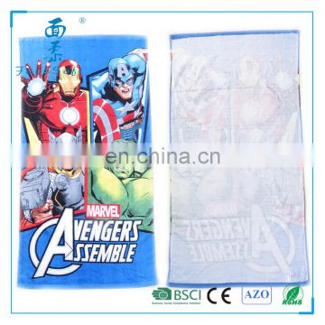 Marvel Audit towel supplier 76*152cm large size custom magic plush kids beach towel for gift