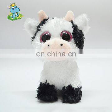 ICTI Hot Sale Custom big eyes cow animal plush toy