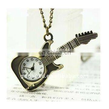 W106 Wholesale Antique Brass Bronze Pocket Watch Chain Charm Pendant Watch Necklace Nickel Free Lead Free