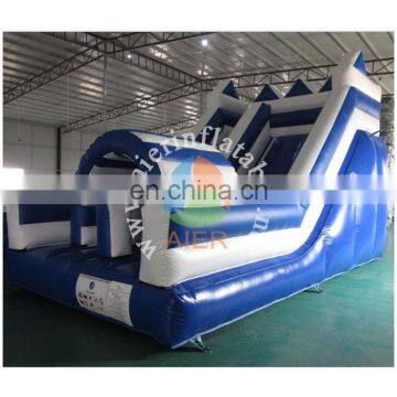 blue & white inflatable slide/cheap dry slide