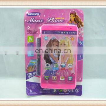 Hot sell girl toy mobile phone toy with light and music