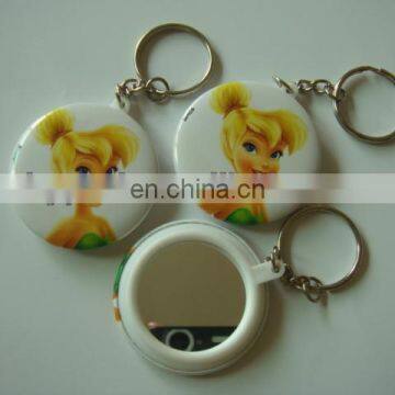 safety plastic mirror keychain badge for kids