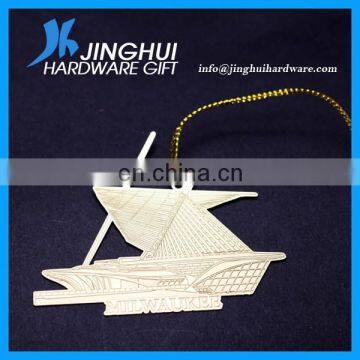 0.5mm Brass Boat Shaped Decoration With Gold String