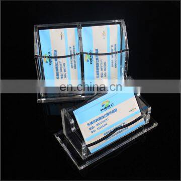 Unique Clear transparent acrylic table top Acrylic business card holder custom logo