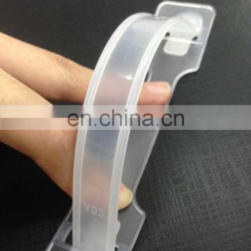 Transparent plastic handles for carton boxes