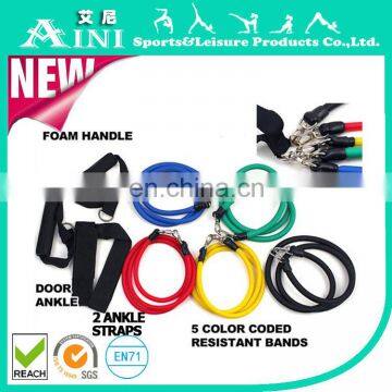 Exercise Bands 11 Pcs Resistance Band Set,custom Rubber Tube for Gym photo-2