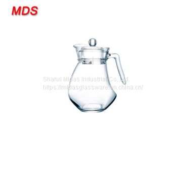 Transparent antique bow shaped lead free glass water jug for sale